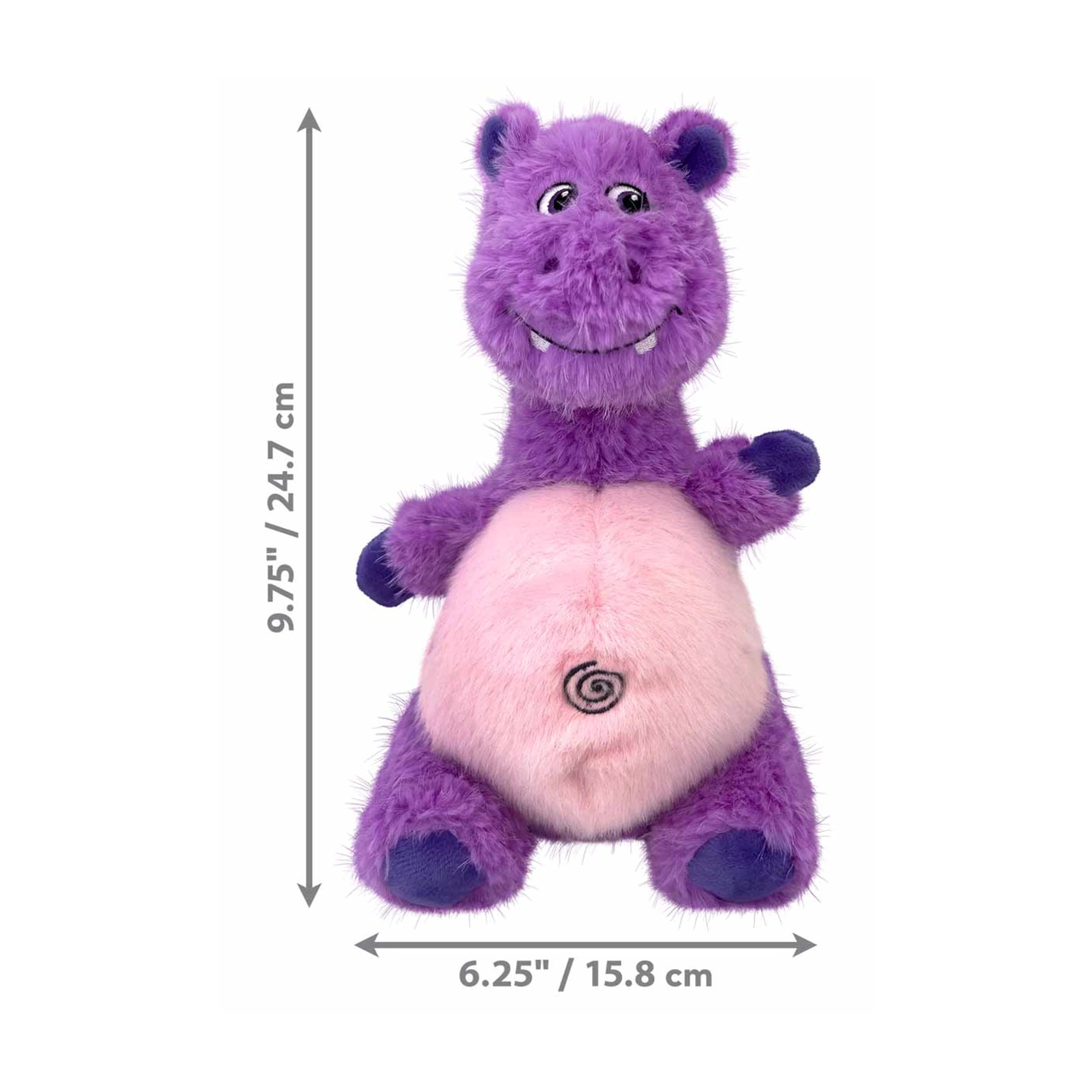 KONG Knots Belly Hippo M/L 28 x 16 x 13 cm - hundebamse med rebkerne